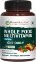 Nutrition pure Multivitamines alimentaires entières pour les hommes 90 Tabs Un-A-Jour. 100 % RDA.