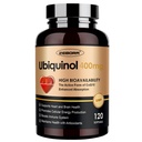 ZEBORA Ubiquinol CoQ10 400mg Softgels avec Vitamine C et Vitamine E et Sélénium, Max-Absorption, 4-en-1 puissant antioxydant, soutient la santé cardiaque et la production d'énergie,120 Softgels