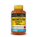 Citrate de magnésium naturel Mason 250 mg, Softgels d'absorption rapide, 30 jours d'approvisionnement