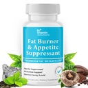 Fat Burner pour les femmes et les hommes - Suppression de l'appétit pour la perte de poids - Pills w/Métabolism Booster Thermogen Weight Loss Supplement - Inclut Chrome et extrait de thé vert - 60 capsules