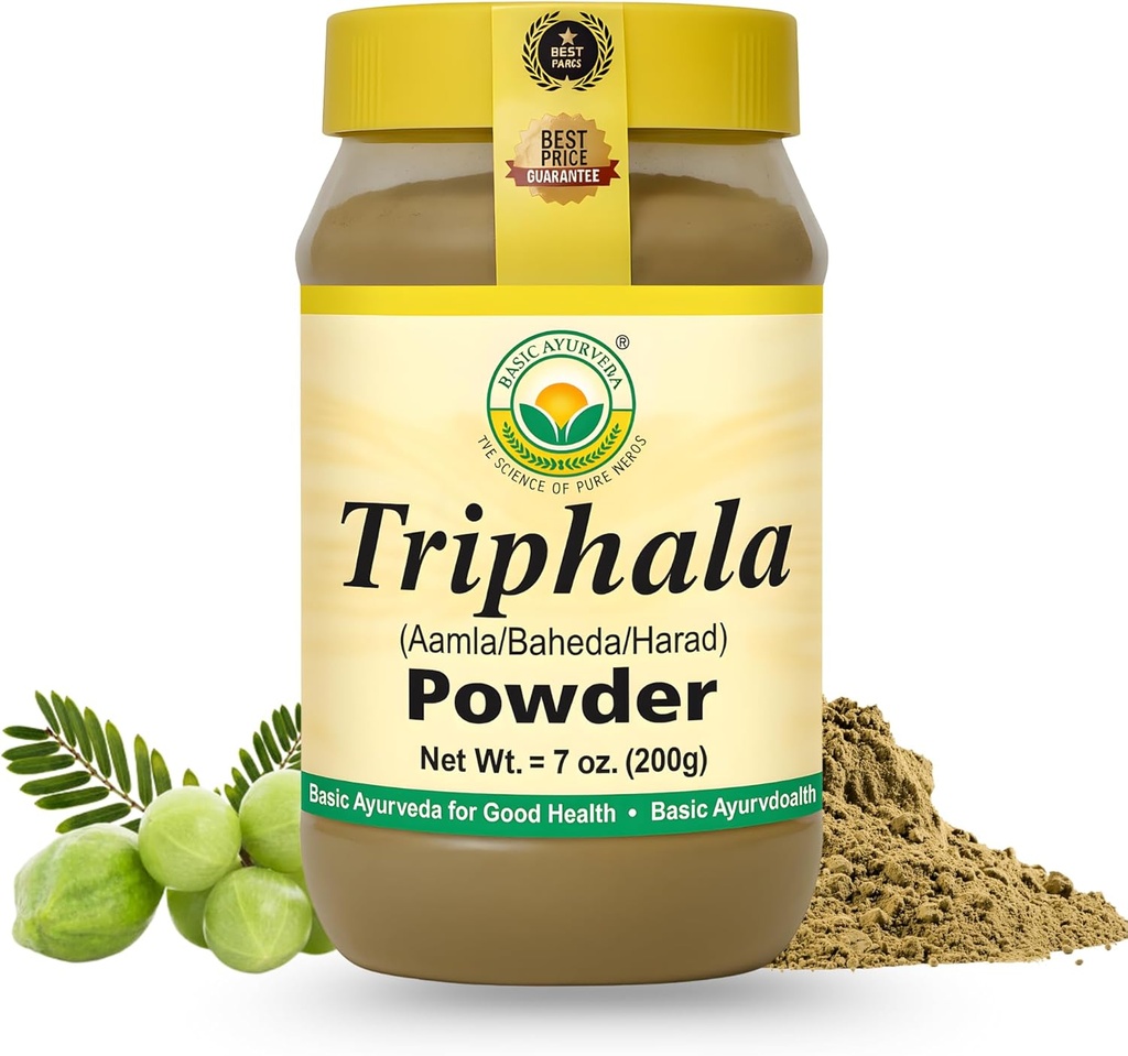 AYURVEDA DE BASE Poudre de Triphala 7.05 Oz (200g)
