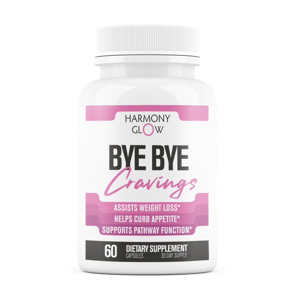 ByeBye Cravings Suppression de l'appétit - Soutient la fonction de chemin GLP-1, pilules de perte de poids pour les femmes & brûleur de graisse + Suppresseur de l'appétit