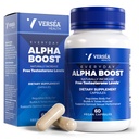 Alpha Boost – Support sans testostérone naturel, énergie, endurance, endurance et vitalité pour les hommes et les femmes, multivitamine pour le vieillissement et la performance en santé et utilise VESIsorb® (60 Ct)