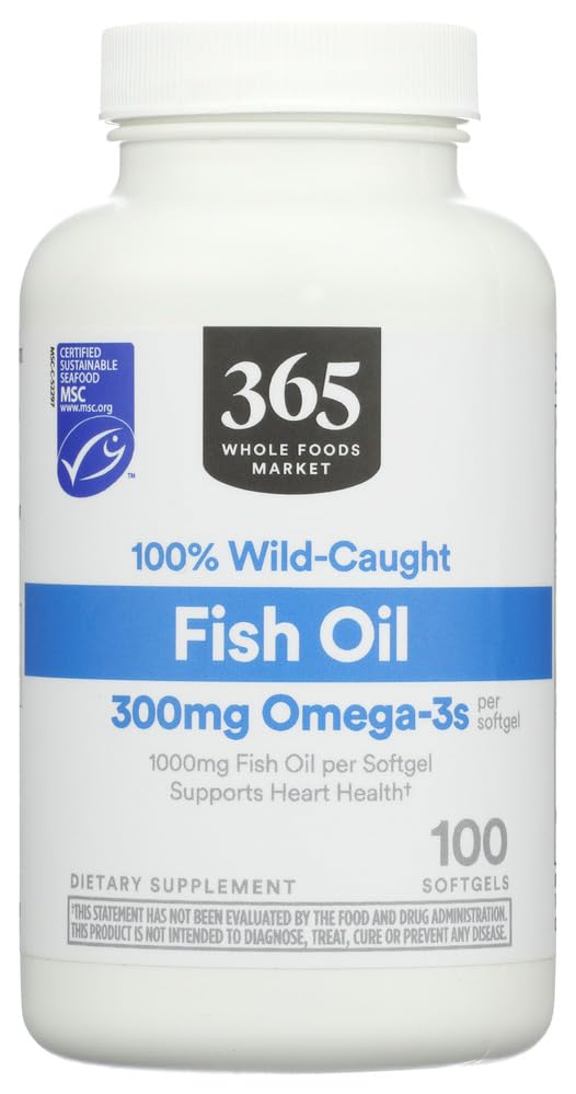 365 By Whole Foods Market Fish Omega Full Size 1000Mg, 100 Count