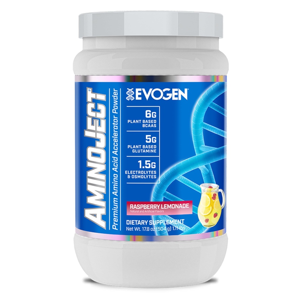 Evogen AminoJect - Premium BCAA Powder & EAA Recovery Formula with Electrolytes.com Acides aminés Supplément pour la croissance musculaire, l'hydratation, et la récupération.