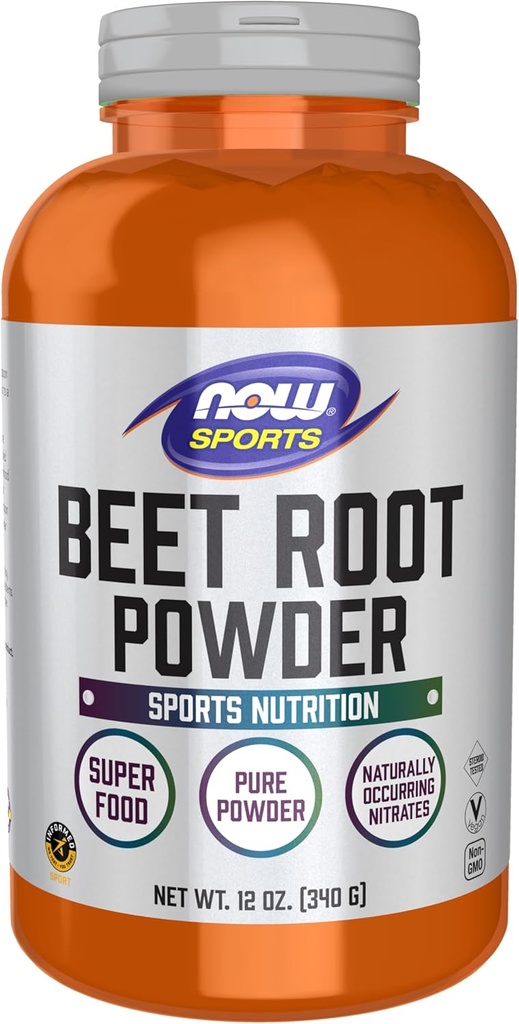 MAINTENANT Foods Sports Nutrition, poudre de racine de betterave, super-alimentation avec des nitrates naturels, 12-Ounce