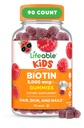Enfants Lifeable Biotin Gummies de 5000mcg de Grande Dégustation Naturelle Flavor Supplément Biotin de Vegan Non GMO Gummies de cheveux pour la peau et les ongles de cheveux