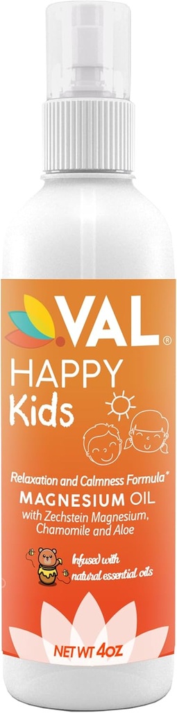 VAL Kids Magnesium Oil Spray – Natural Bedtime Calme & Support d'humeur