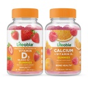 Lifeable Vitamin D 10000 IU + Calcium with Vitamin D, Gummies Bundle - Great Tasting, Vitamin Supplement, Gluten Free, GMO Free, Chewable Gummy