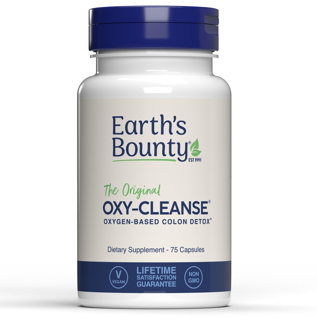 Earth's Bounty - Oxy-Cleanse Colon Conditioner - Gentle Colon Cleanse for Digestive Wellness - Constipation Relief - Natural Colon Detox - 75 Capsules