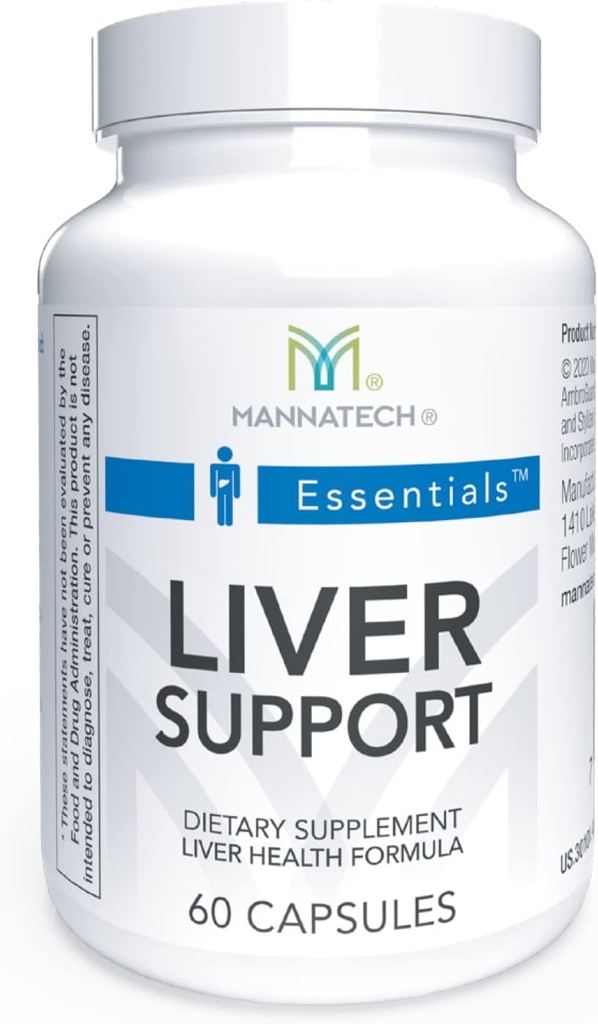 Supplément du foie mannatech avec Inositol, racine de dandelion, racine de réglisse, chardon de lait, extrait curcuma et extrait d'aloe vera - Nettoyage du foie pour une fonction hépatique plus saine - Soutien du foie 60 capsules