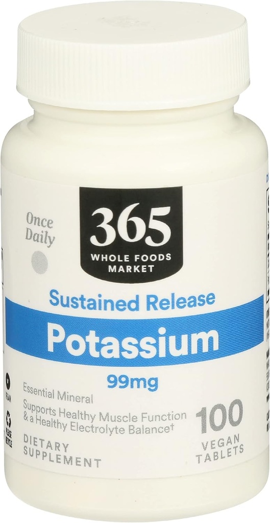 365 Valeur quotidienne, Potassium 99mg, 100 ct