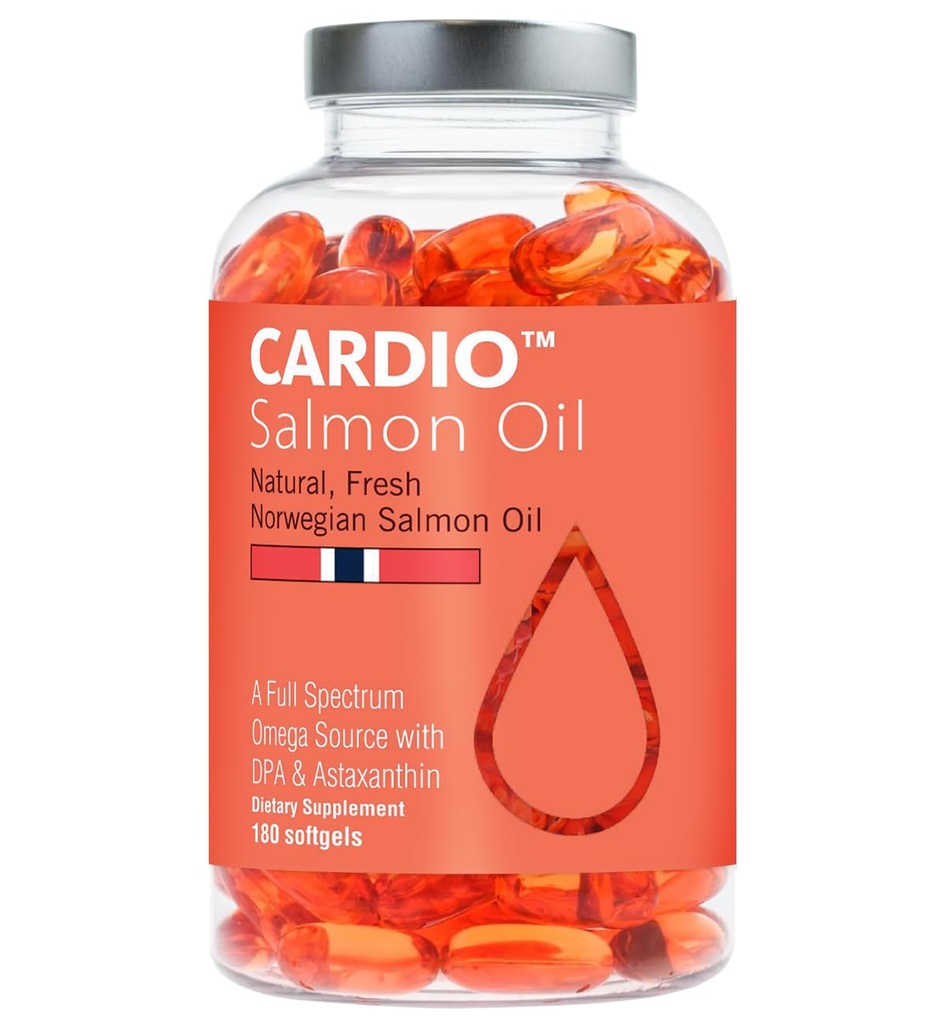 Haute résistance Omega 3 Huile de poisson - 1000mg, saumon norvégien Huile avec EPA & DHA, sans Burping ou arrière-goût, Omega 3 Fatty Acides Supplément pour les yeux, le cerveau et le cœur, forme triglycéride - 180 Capsules