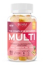 Vitamines SUKU - Multi femme complète - avec Boron, vitamine K2, B12, A et plus pour la santé des femmes - Facile à mâcher - Sans OGM, sans sucre de gluten - Vitamines Gummy aromatisées aux ananas et aux pêches, 60 Nombre