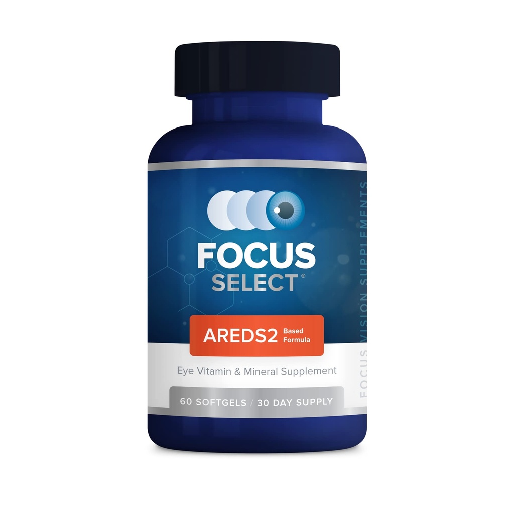 Focus Select AREDS2 Based Vitamin-Mineral Supplément pour les yeux - AREDS2 Based Supplément pour les yeux (60 ct. 30 jours) - AREDS2 Based Low Zinc Formula - Eye Vision Supplément et vitamine