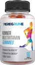 Gummies multivitamines de runner - Vitamine quotidienne pour courir avec les vitamines A, C, D, E et complexe B – 50% Moins de sucre – Antioxydants, récupération, endurance, et Gummy d'énergie – Certified Running Sup