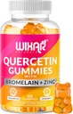 Gommies Quercetin - Quercetin 500mg avec Bromelain, Zinc, Vitamine C&D3 - Suppléments Gommy Quercetin pour le soutien immunitaire et l'allergie - Supplément Vitamines d'Immunity Booster – 60 Chewable