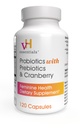 vH Essentials Probiotiques pour les femmes avec prébiotiques, canneberges et vitamine C - 120 Capsules (60 jours d'approvisionnement) -Probiotiques de soutien de l'équilibre gustatif, de la santé et du système urinaire santé pour les femmes