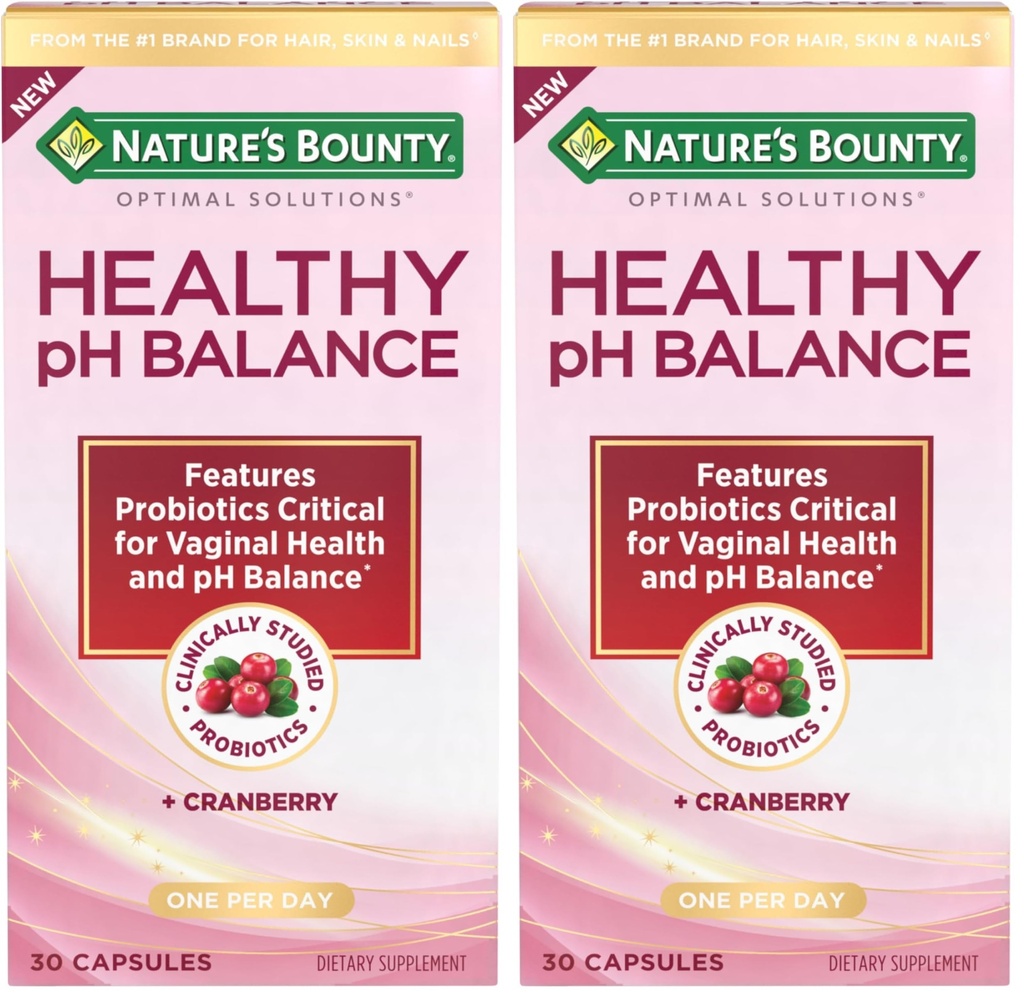 Probiotiques naturels pour les femmes, probiotiques vaginaux pour l'équilibre du pH sain, 2 milliards UFC, souches étudiées cliniquement, solutions optimales pour l'équilibre du pH, 30 capsules végétariennes (paquet de 2)