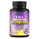Probiotiques DRFOSTER pour les femmes et les hommes Santé digestive, 120 milliards d'UFC, prébiotiques et probiotiques pour la santé des Guts, D3, Zinc & Immunis Support Herbes, Detox Cleanse, 45 jours - 3 mois d'approvisionnement