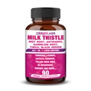 All-in-1 Thistle de lait de puissance la plus élevée NAC BeetRoot Artichaut Racine de dandelion - Foie soutien de santé, nettoyage de la détox & réparation, antioxydant, plus TUDCA Choline et gingembre - 90 capsules végétaliennes