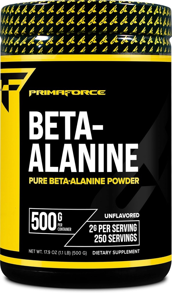 Primaforce Beta Alanine poudre 500 Grams (1,1lbs) Non aromatisé - Pré entraînement et post entraînement Supplément
