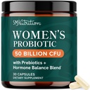 Probiotiques pour les femmes : 50 milliards d'UCF pour le soutien de la santé vaginale, du pH et digestive. Probiotiques femelles avec prébiotiques et mélange d'équilibre hormonal.