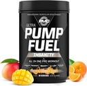 Pompe de sport PMD Carburant Ultra folie - Pre Workout Premium Poudre et Pompe musculaire, Plus grande concentration, Endurance et récupération, Créatine Premium, Arginine et Beta Alanine, Mango orange tropicale (30 portions)