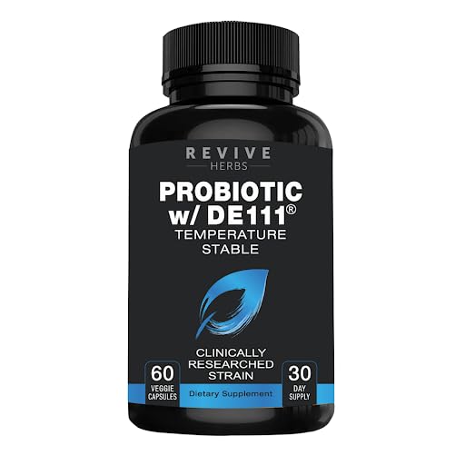 Probiotique avancé avec la souche DE111 (Bacillus subtilis). Spore formant Probiotique. Pas de réfrigération nécessaire. 11,5 milliards d'organismes. Probiotiques pour les femmes et les hommes. 60 capsules végétales.