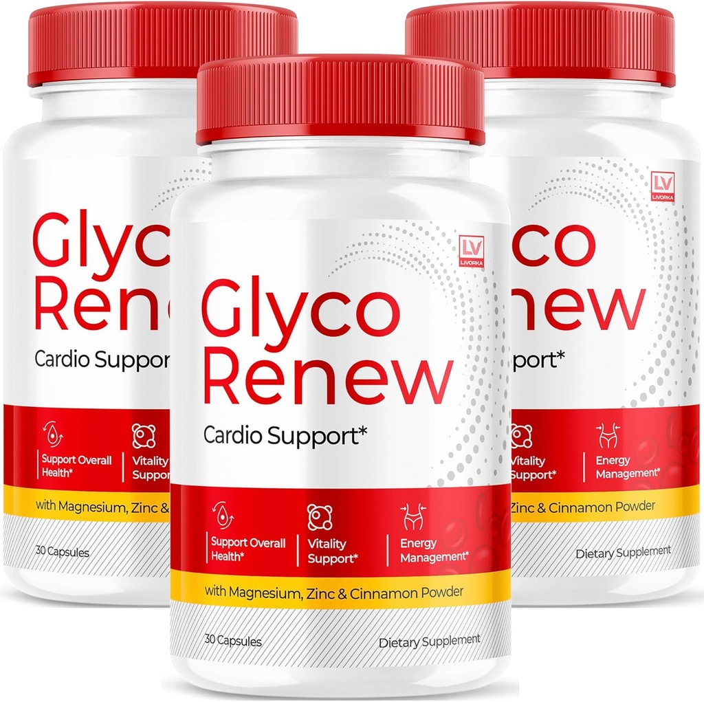 (3 Pack) Glyco Renew - Glyco Renew Blood Support, Glyco Renew Blood Support, Glyco Renew Blood Support Pills, Glyco Renew Blood Support, Glyco Renew Pills, Glyco Renew Supplément, 90 Capsules