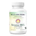 Dr Clark Betaine HCL Supplément avec Pepsin, 800 mg, 100 gélules de gélatine