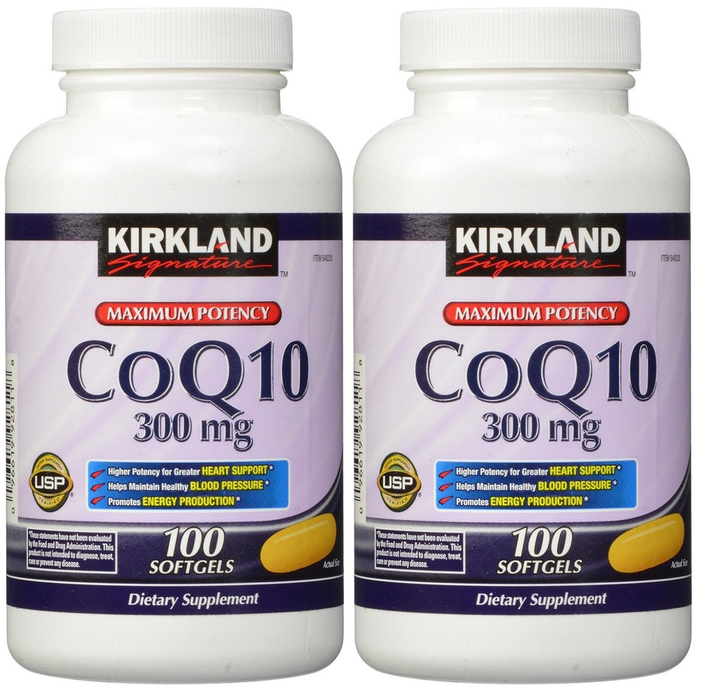 Kirkland wcaqZ, COQ10 300 mg 100 Softgels (paquet de 2)