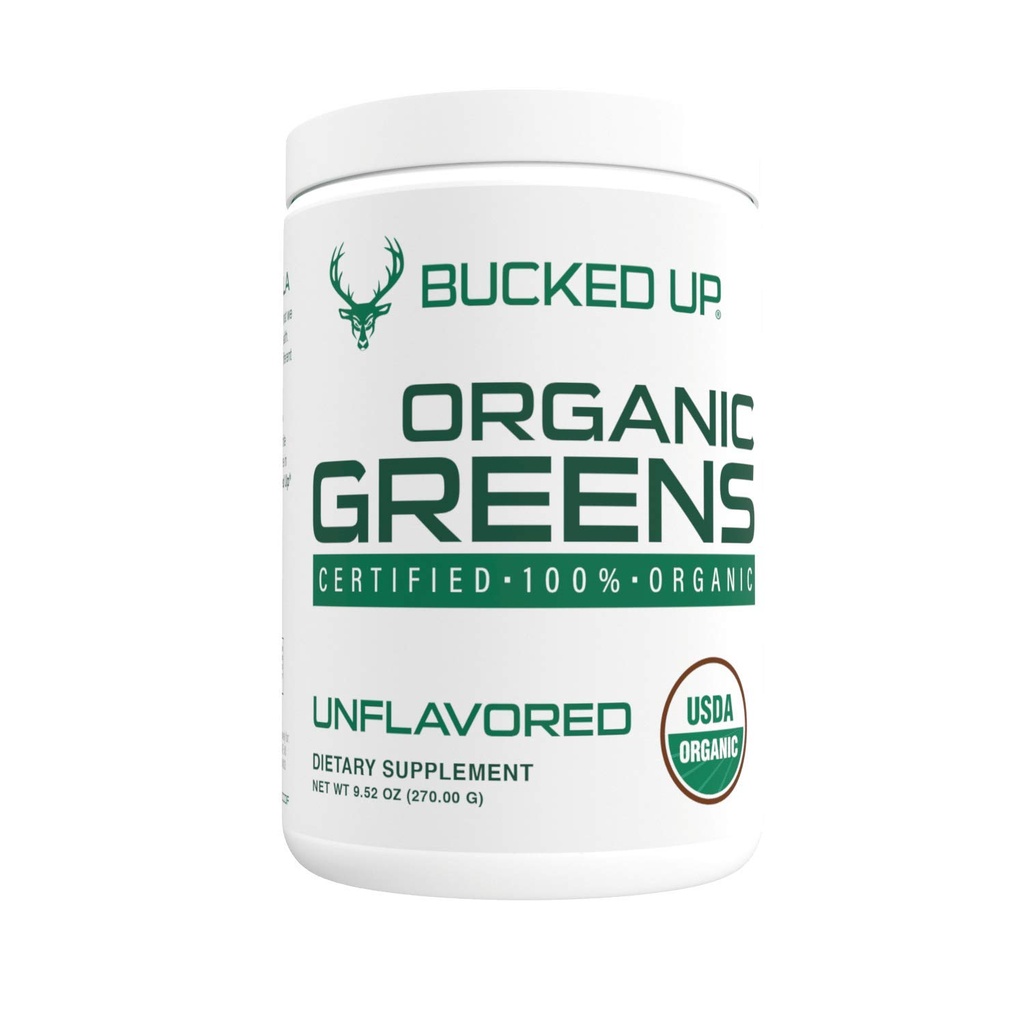 Greens Superfood Powder Unflavored | 8 Most Essential Mixed Greens | Certified 100% Organic | Chlorella, Spinach, Kale, Spirulina, Alfalfa, Broccoli, Wheat Grass, & Barley Grass | 30 SERV | 9.52 OZ