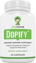 VitaMonk Dopify Dopamine Supplement Dopamine Booster with Uridine Monophosphate, Mucuna Pruriens, L-Theanine, Tyrosine and More - No Artificial Fillers, Just Brain Food - 60 Capsules
