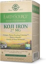 Solgar Earth Source Food Fermented Koji Fer 27mg, 30 Capsules végétales - Absorption plus élevée, fer à libération lente - Doucement sur l'estomac - Non-OGM, végétalien, sans gluten, sans laiterie, casher - 30 portions