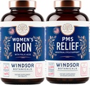 WINDSOR BOTANICALS Supplément de fer et bloc de secours pour les femmes