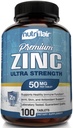 NutriFlair Zinc Gluconate 50mg, 100 Comprimés - Supplément de booster à haute puissance immunitaire, Protection contre l'immunité, puissant antioxydant naturel, non-OGM, Comparer avec le picolinate de zinc, citrate, oxyde