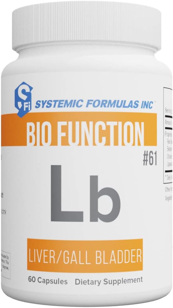 Formules systémiques Lb – Foie/Gall Bladder 60 Capsules Bio Function #61. Foie + Gall Bladder Support, Portal Duct Function Supplément. Contient de la poudre de racine de betterave rouge.