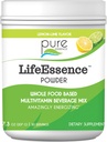 Pure Essence Labs LifeEssence Multivitamine en poudre pour hommes et femmes, supplément naturel à base de plantes avec vitamine D3, B12 et biotine, mélange de poudre à base d'aliments entiers énergétique, 7,3 oz