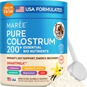 MAREE Supplément Colostrum - Poudre de Colostrum Bovine pour les femmes et les hommes pour la santé de Gut - Supplément de soutien de Fed Colustrum Immune de Grass Gut Santé pour les femmes avec L Glutamine - Calostro Bovino Para Adultos