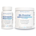 Recherche en biotique Gastrazyme & GI Resolve –Digestive & Gut Lining Support – Vitamine U, Chlorophyllines, Gamma Oryzanol, L-Glutamine, Zinc Carnosine & Botanicals – Santé gastro-intestinale- 90 onglet + 6.7oz