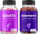 NutraChamps Gommies Biotin et Gommies de mûres aînées