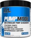 Supplément à oxyde nitrique EVL PumpMode - Poudre de pré-entraînement de pompe à oxyde nitrique avec glycérol et bêtaine pour la récupération musculaire Croissance et Endurance - Stim Free Pre Workout Drink (Blue Raz)