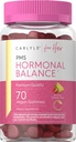 Carlyle Hormonal Balance pour les femmes et PMS Supplément de 70 gommies Complexe Vitamine avec Iron, Vegan, Non-OGM, Sans gluten