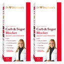 Dr Stephanie repas carbure et sucre bloqueur - réduire les glucides et sucres digérés, sans stimulant (2 paquets)
