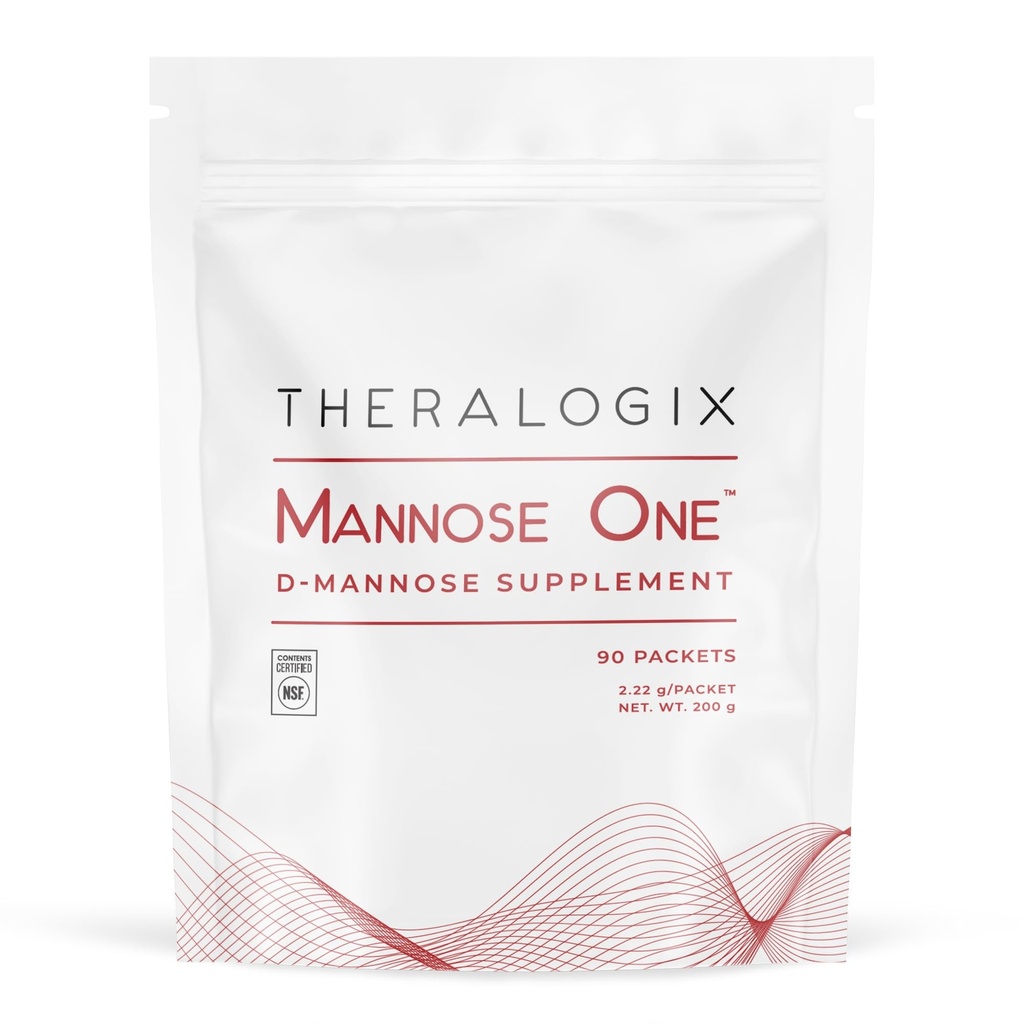 Theralogix Mannose One D-Mannose, 2000mg – Urinary Health, NSF Certified | Helps flush the urinary tract with a research-backed dose of D-mannose in convenient single-serve packets.*