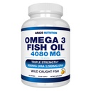 Arazo Nutrition Sauvage pris Omega 3 Huile de poisson – 60 gels mous – 4 080mg High EPA 1200mg DHA 900mg Arôme de citron Softgels sans Burpless