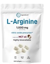 Micro-ingrédients L-Arginine 1000mg avec de l'huile MCT, 300 Softgels