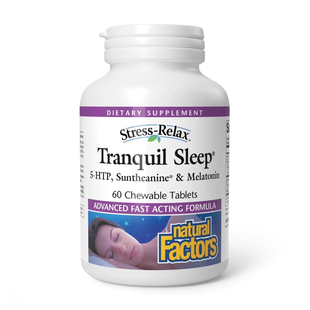 Facteurs naturels - Sommeil Tranquille Stress-Relax - 60 comprimés à croquer