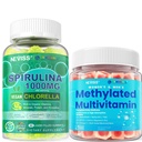 NEVISS Methylated Multivitamin, Organic Spirulina & Chlorella Gummies, 2Pack